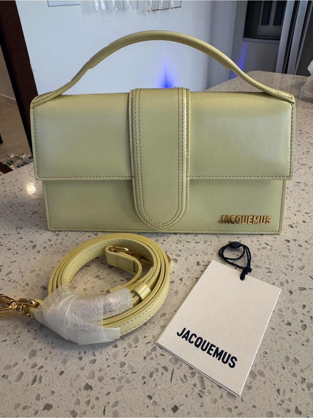 Jacquemus Pale Yellow Le Grand Bambino Mini Handle Bag